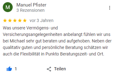 Google-Bewertung von Manuel Pfister