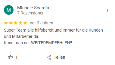 Google-Bewertung von Michele Scardia